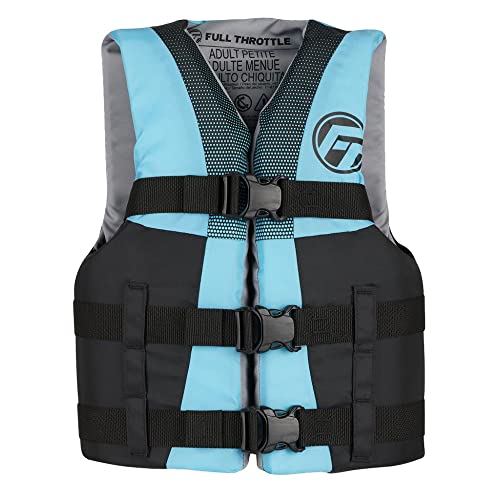 Full Throttle 112200-505-010-22 Teen Nylon Life Jacket Aqua Black