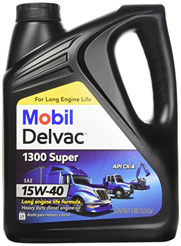 Mobil 122492 Delvac 1300 Super 15W-40 Synthetic Blend Diesel Engine Oil 1 Gallon