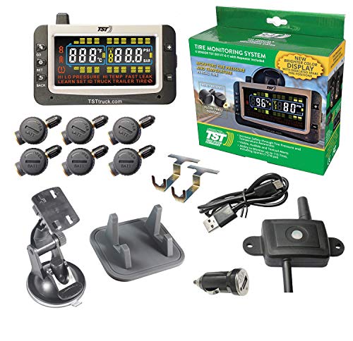 Truck System Technologies TST507FT6C 507 Series TPMS with 6 Flow-Through Sensors and Color Display