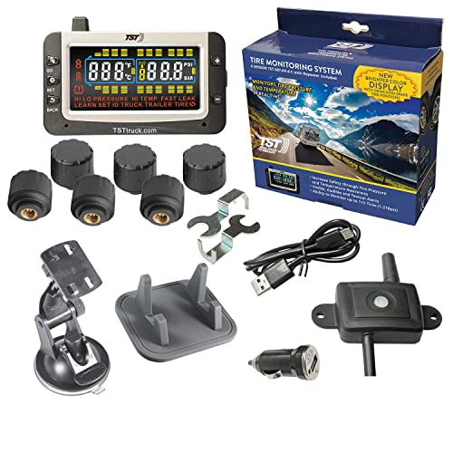 Truck System Technologies TST507RV6C 507 Series TPMS with 6 Cap Sensors and Color Display