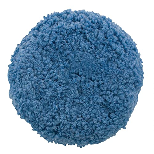 Presta 890164 Blue Blended Wool Polishing Pad 9" Double-Sided Hook & Loop