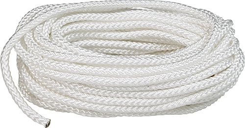 SeaSense 50013126 Diamond Braid Nylon Rope 1/4 Inch x 100 Feet White