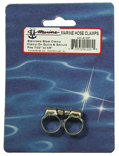 T-H Marine HC4DP Stainless Steel Hose Clamp 1/4" to 5/8" (12-Pack)