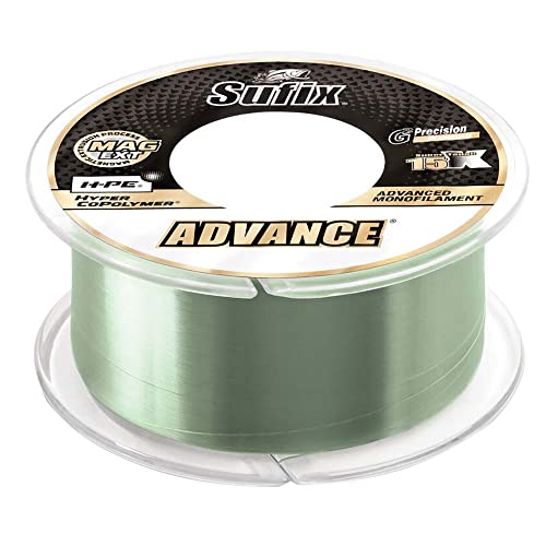 Sufix 604-120G Advance Monofilament Fishing Line 20lb 330 Yards Low Vis Green