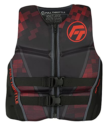 Full Throttle 14250010003022 Rapid Dry Flex Back Life Jacket Adult Medium Red