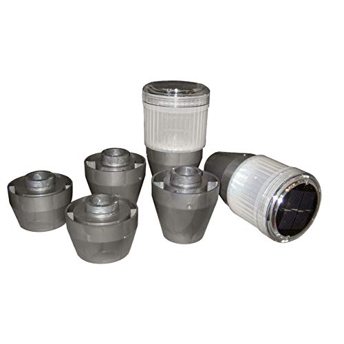 Dock Edge DE96258F Solar Rechargeable Post Light 4 Inch 2-Pack