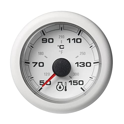 VDO Gauges A2C1065860001 Marine OceanLink Oil Temperature Gauge 52mm White