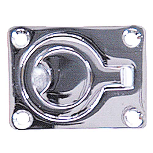 Whitecap Industries S-3360C Flush Pull Ring 1-1/2" x 1-3/4" Chrome Plated Brass