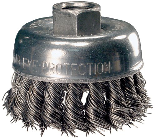 PFERD 82523 4" Knot Cup Wire Brush Carbon Steel 5/8"-11 Thread