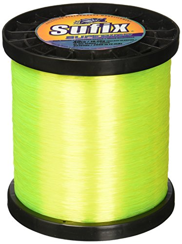 Sufix 647-660 Superior 60lb Monofilament Fishing Line Hi-Vis Yellow 1825 Yards