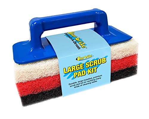 Starbrite 042023 Large Scrub Pad Kit with Premium Handle