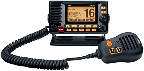 Uniden UM725GBK Fixed Mount Marine VHF Radio with Integrated GPS
