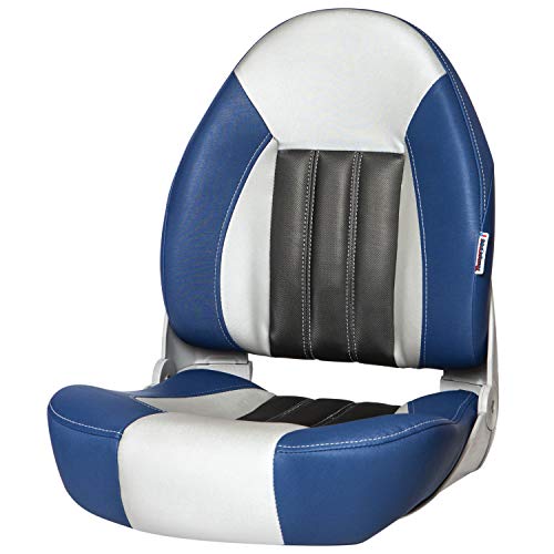 Tempress Products 68451 ProBax Orthopedic Folding High Back Boat Seat Blue/Gray/Carbon