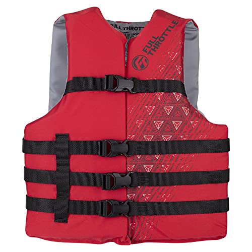 Full Throttle 11200010000422 FULL THROTTLE ADULT UNIVERSAL SKI LIFE JACKET - RED