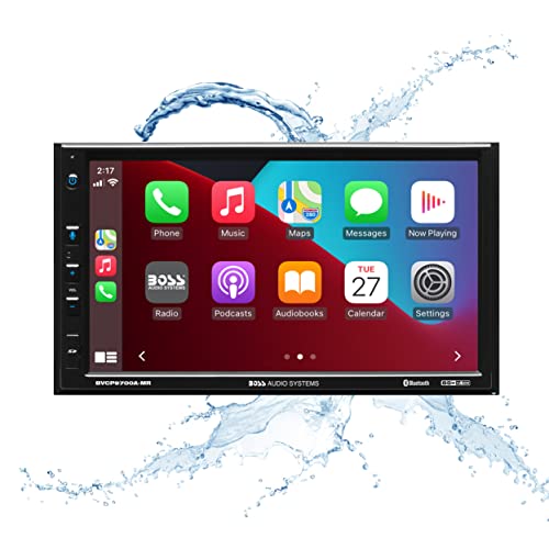 Boss Audio Systems BVCP9700AMR 7-Inch Marine Digital Media Receiver with Apple CarPlay Android Auto
