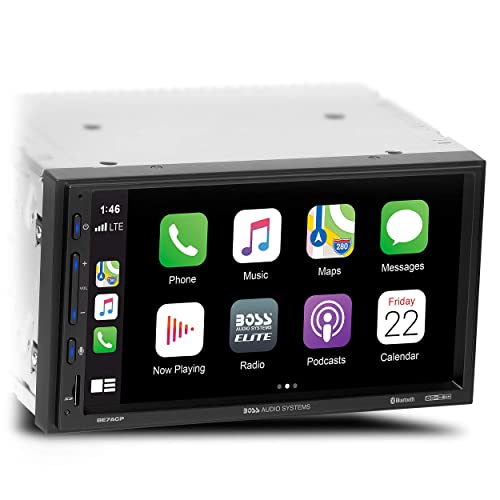 Boss Audio Systems BE7ACP 7-Inch Double Din Touchscreen Car Stereo with Apple CarPlay Android Auto