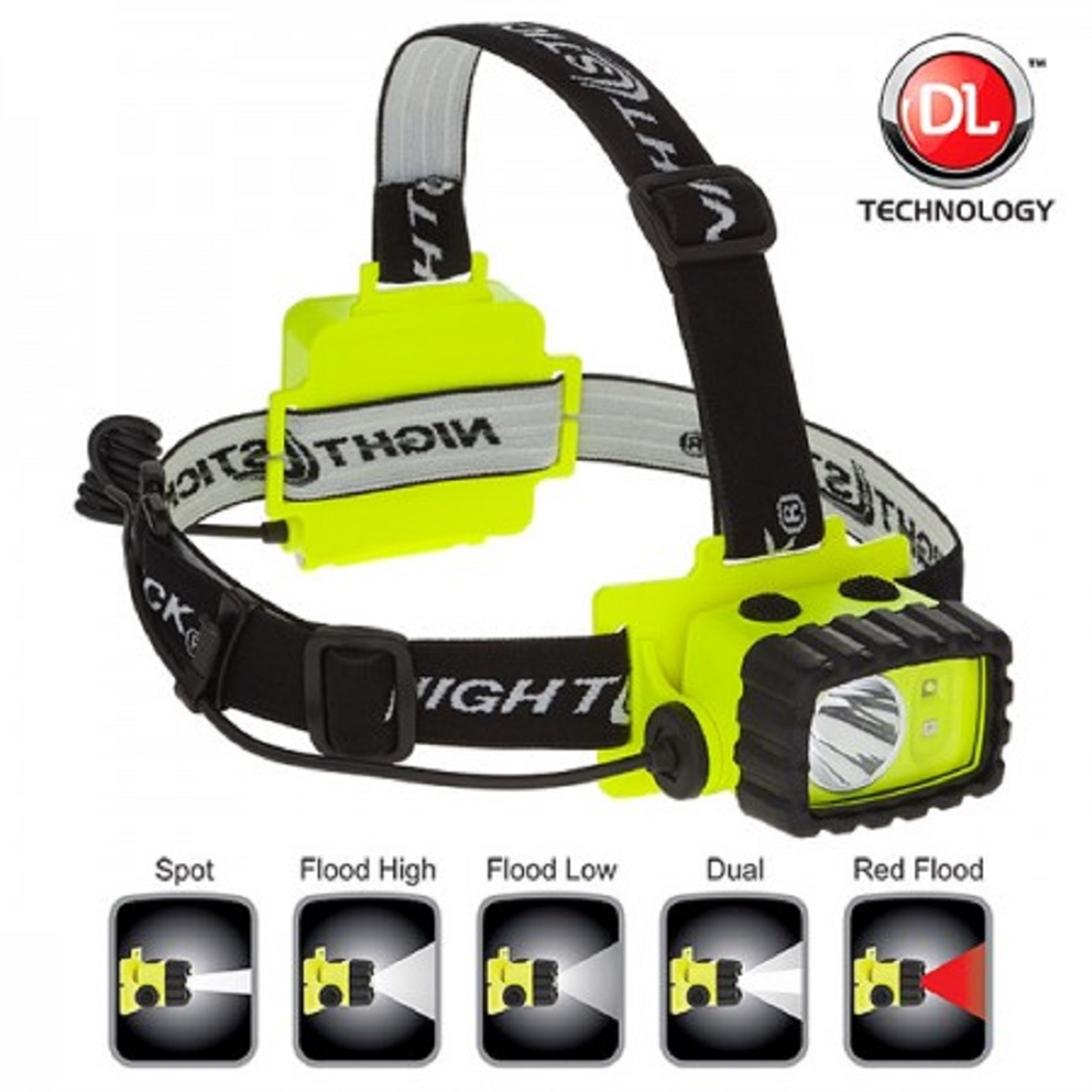 Nightstick XPP-5456G Intrinsically Safe Dual-Light LED Headlamp with White and Red LEDs