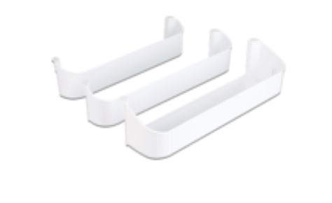 Dometic 29325760166 RV Refrigerator Door Shelf Kit White 3-Piece Set
