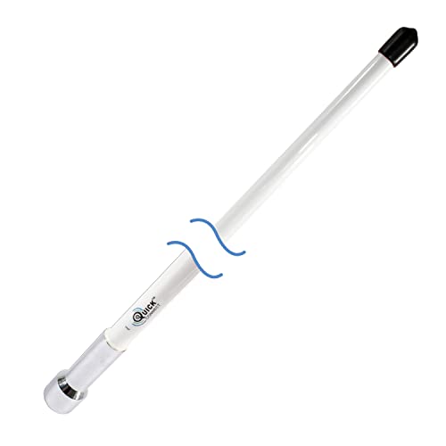 Shakespeare QC8T 8' QuickConnect VHF Marine Antenna with Chrome Ferrule