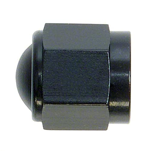 SPEEDFX 560429BK -4AN Aluminum Flare Cap Black Anodized