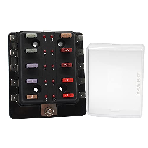 Cole Hersee 880026-BP 10 Circuit Mini Fuse Block with LED Indicators