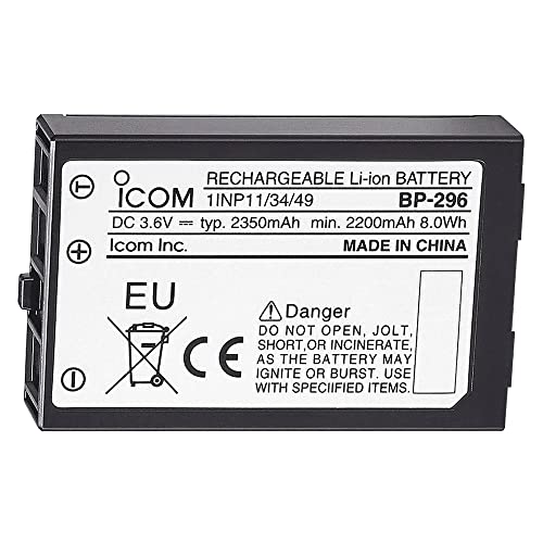 Icom BP296 Li-Ion Battery 3.6V 2350mAh for IC-M37 Marine Radio
