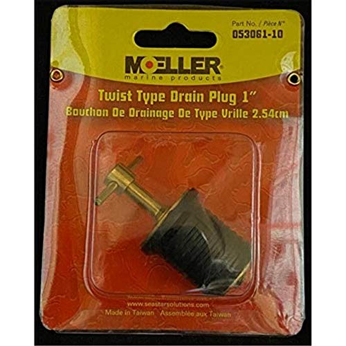 Moeller 05306110 Twist-Turn Brass Drain Plug 1 Inch