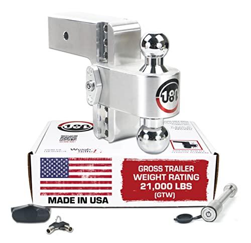 Picture of Weigh Safe CTB6-3-KA Adjustable Hitch Ball Mount 6" Drop 3" Receiver 21,000 GTW
