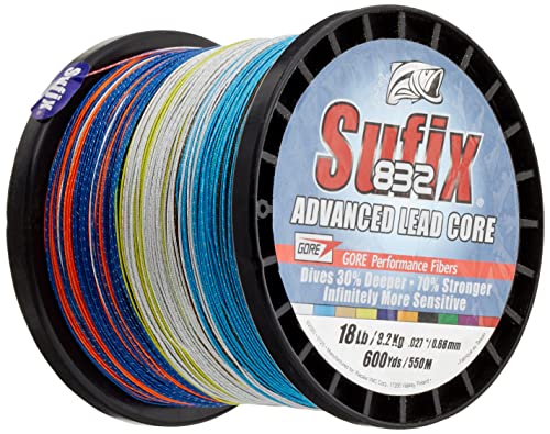 Sufix 658-318MC 832 Advanced Lead Core Metered Fishing Line 18lb 600 Yards