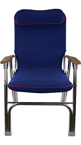 Springfield Marine 1080120 Premium Folding Canvas Deck Chair - Blue