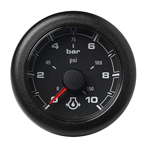 VDO Gauges A2C1066000001 OceanLink 52mm Engine Oil Pressure Gauge 0-150 PSI Black