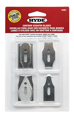 Hyde Tools 10461 Contour Scraper Replacement Blades 6-Pack