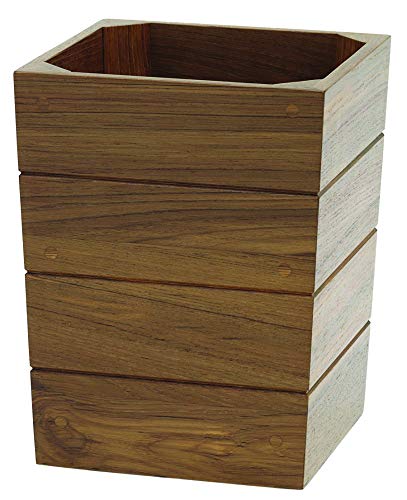 Whitecap Industries 63100 WHITECAP TEAK LARGE WASTE BASKET