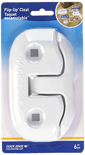 Dock Edge DE2705WF Classic Cast Aluminum Cleat 5 Inch White Finish