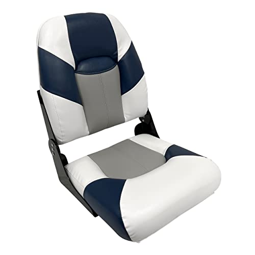 Wise Seating 1461-1773 Baja Series High Back Boat Seat White Gray Midnight