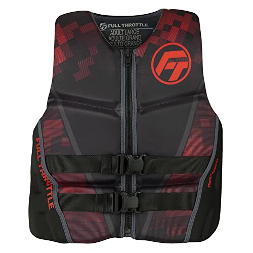 Full Throttle 14250010004022 Rapid Dry Flex Back Life Jacket Adult Large Red