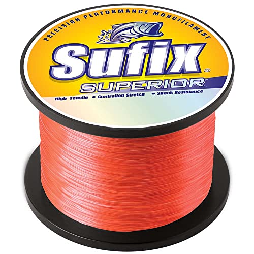 Sufix 636-112 Superior 12lb 1100yd Neon Fire Monofilament Fishing Line