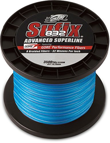 Sufix 660-415CC 832 Braid 15lb Coastal Camo Fishing Line 3500 Yards
