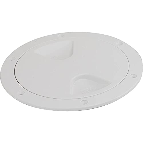 Sea-Dog Line 335740-1 Screw-Out Deck Plate - White - 4"