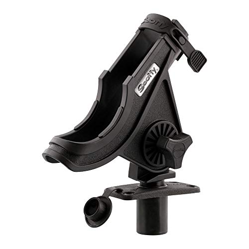 Scotty Downriggers 0281-BK Baitcaster/Spinning Rod Holder with 244 Flush Deck Mount