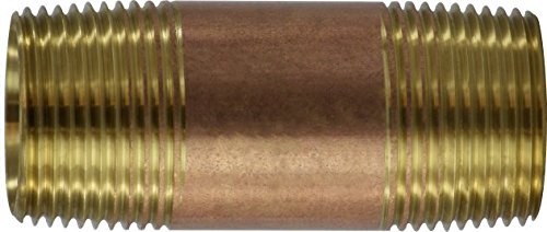 Midland 40-105 1 x 4 Inch Red Brass Pipe Nipple