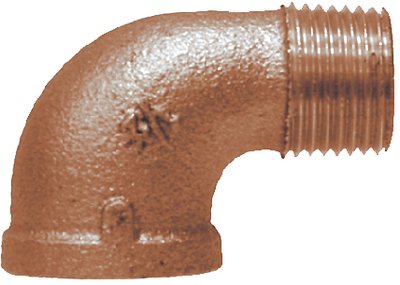 Midland 44-165 Brass Street Elbow 1 Inch 90 Degree Male x Female NPT