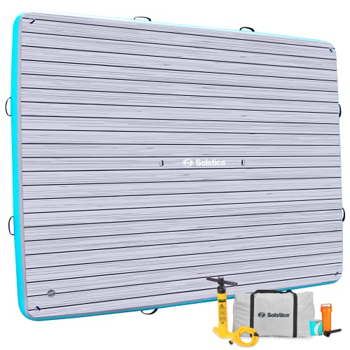 Solstice 38810 Inflatable Floating Dock Platform 10x8 Ft with Non-Slip Pad