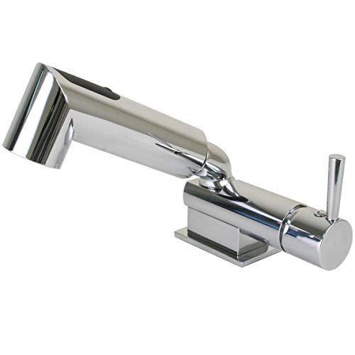 Scandvik 16216 Minimalistic Pull Out Shower Mixer Chrome Faucet Combo