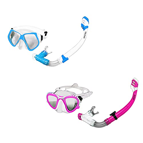 Aqua Leisure DPC17864A2P4 Gemini Pro Adult Combo Dive Set Mask &amp; Snorkel *assorted Colors