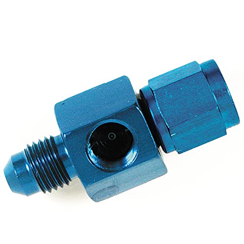 SPEEDFX 561011BK -10AN Straight Adapter Fitting with 1/8 NPT Pressure Gauge Port