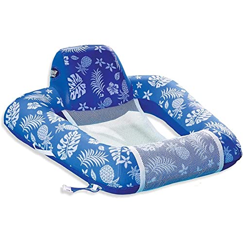Aqua Leisure APL17290S1 Aquapro  Supreme Zero Gravity Chair - Hibiscus Pineapple/Royal Blue