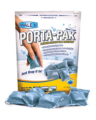 Walex Products PPRV10CLEAN Porta-Pak Clean Linen Holding Tank Deodorizer 10-Pack