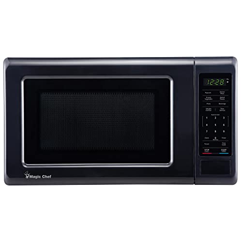MagicChef MC77MB 0.7 Cu Ft Countertop Microwave Oven 700W Black