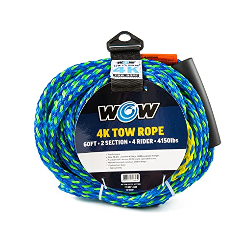 Wow Sports 22WRP4606 75' 5-Section Water Ski Rope with Aluminum Core Handle